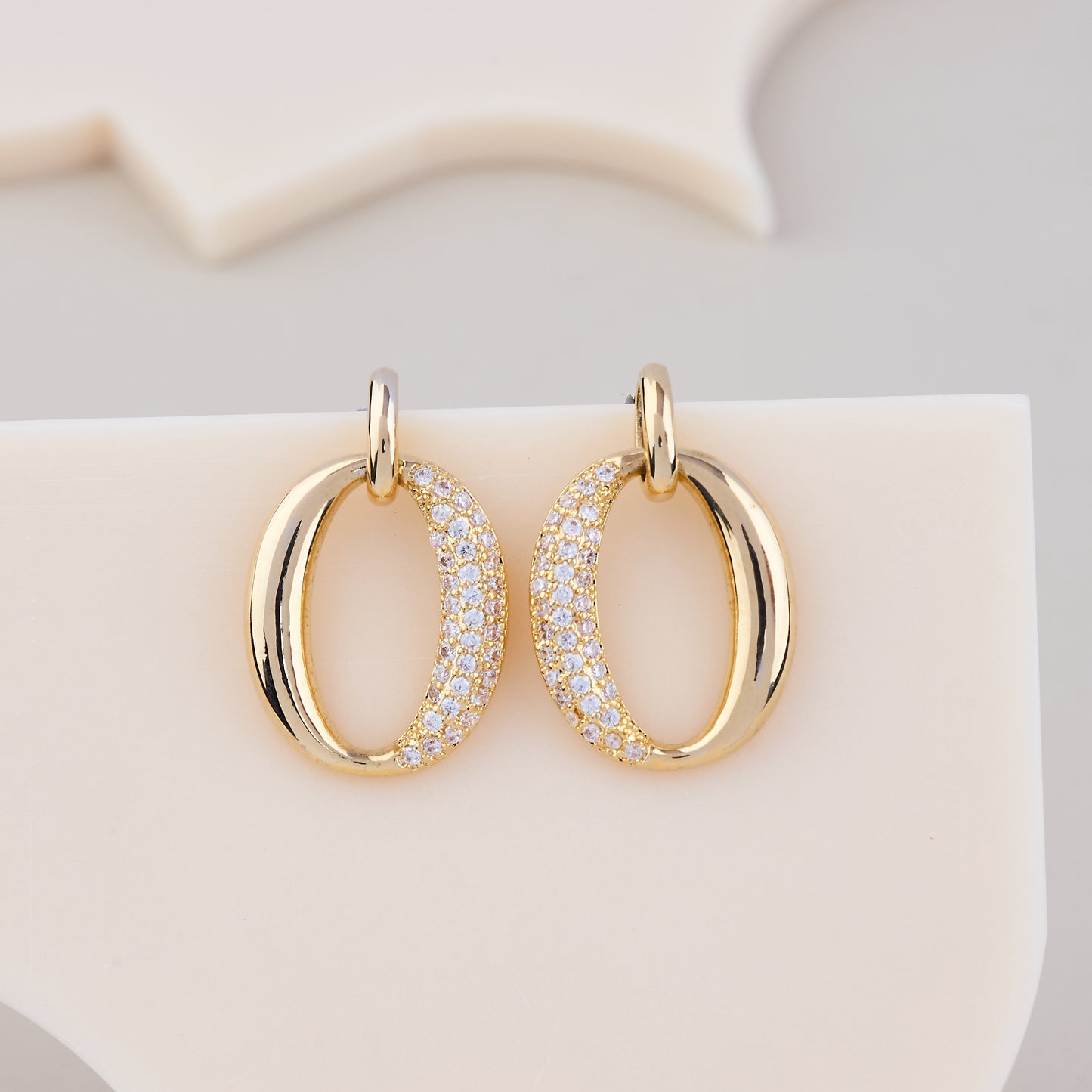 Golden Luxe Oval Hoop Earrings