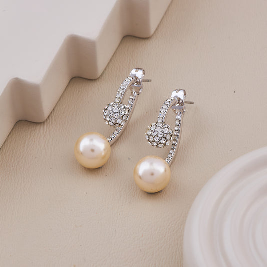 Crystal Pearl Earrings
