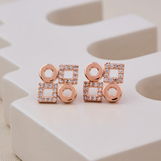Circle Square Earrings
