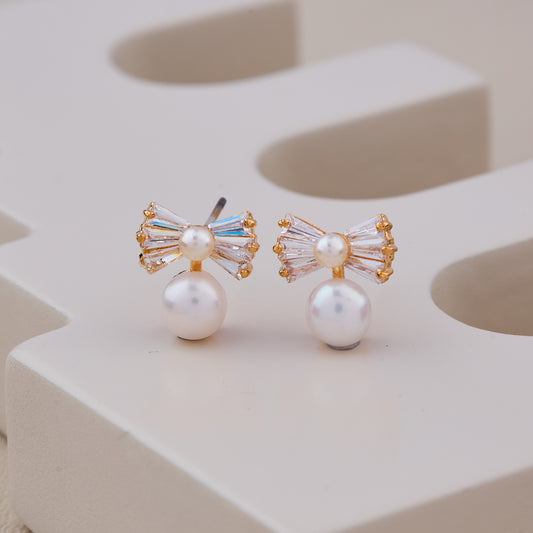 Bow Pearl Earrings