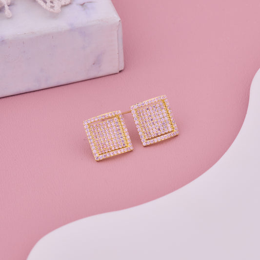 Diamond Square Earrings