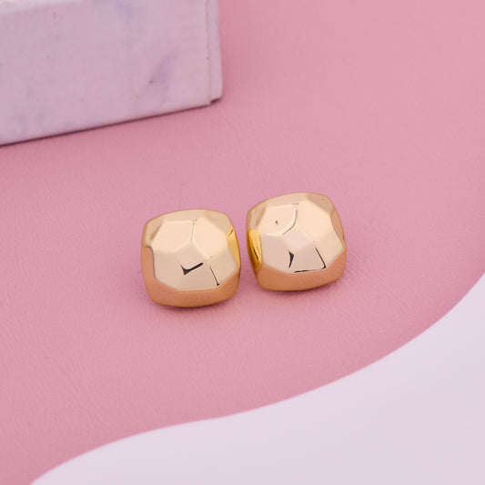 Gold Stattment Stud Earrings