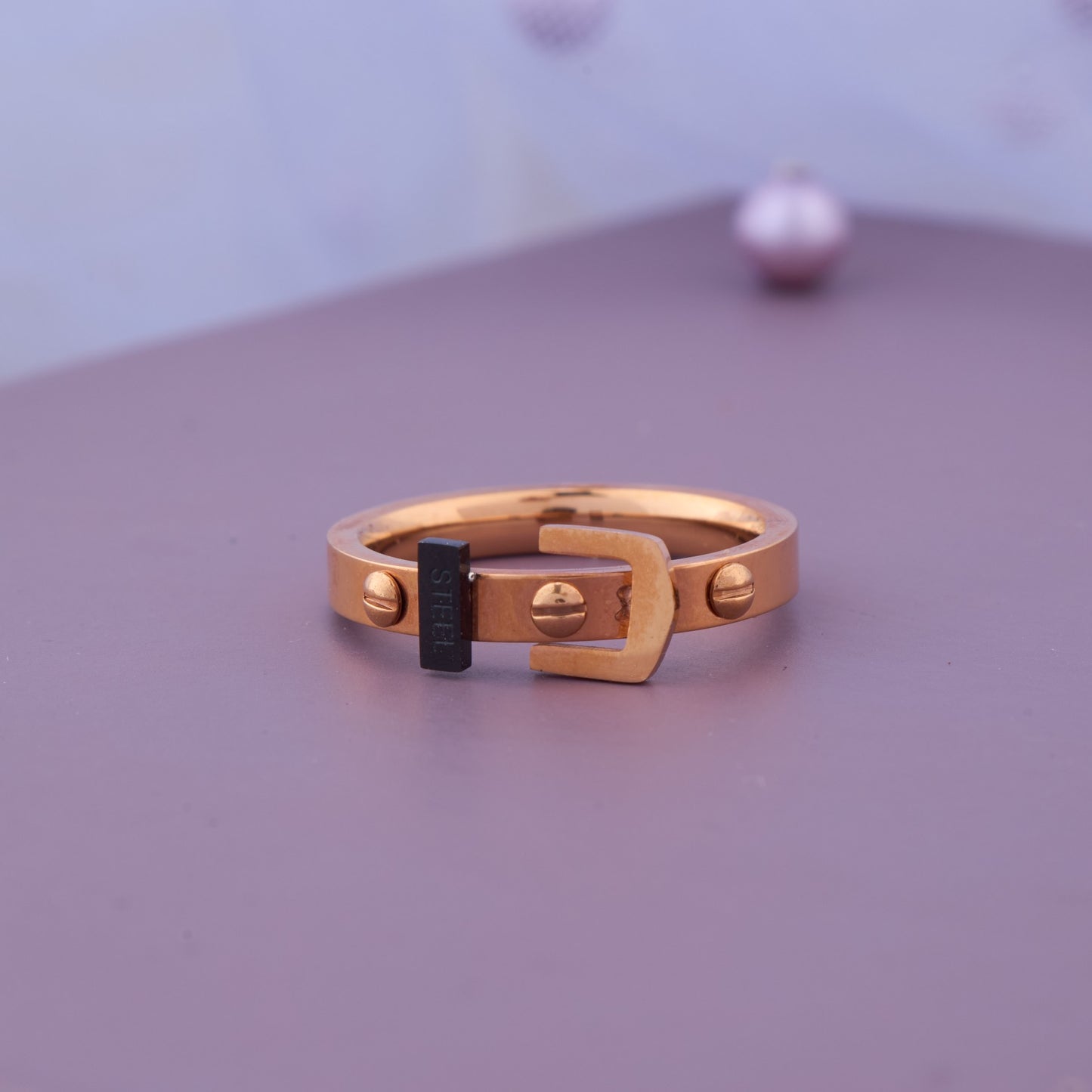 Rose Golden Buckle Ring