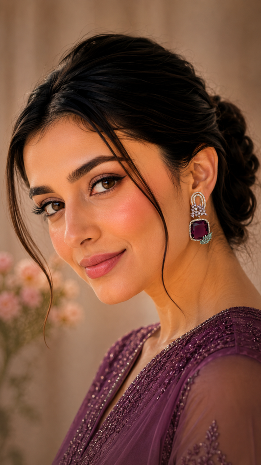 Royal Amethyst Spark Earrings