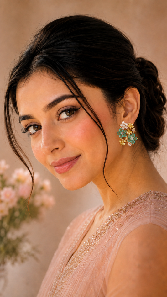 Emerald Bloom Studs
