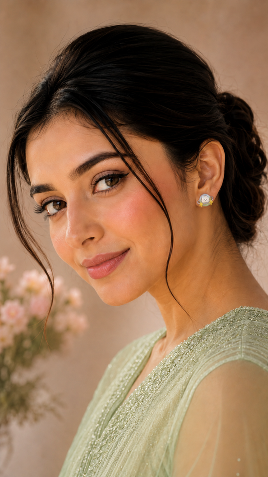 Cosmic Cat Planet Stud Earrings