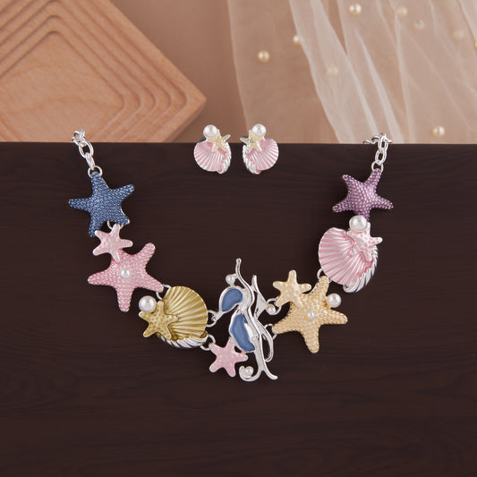 Lilac Handmade Necklace & Earrings Set – Elegant Artisan Jewelry