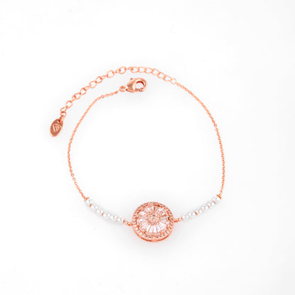 Pearl Charm Rose Gold Bracelet