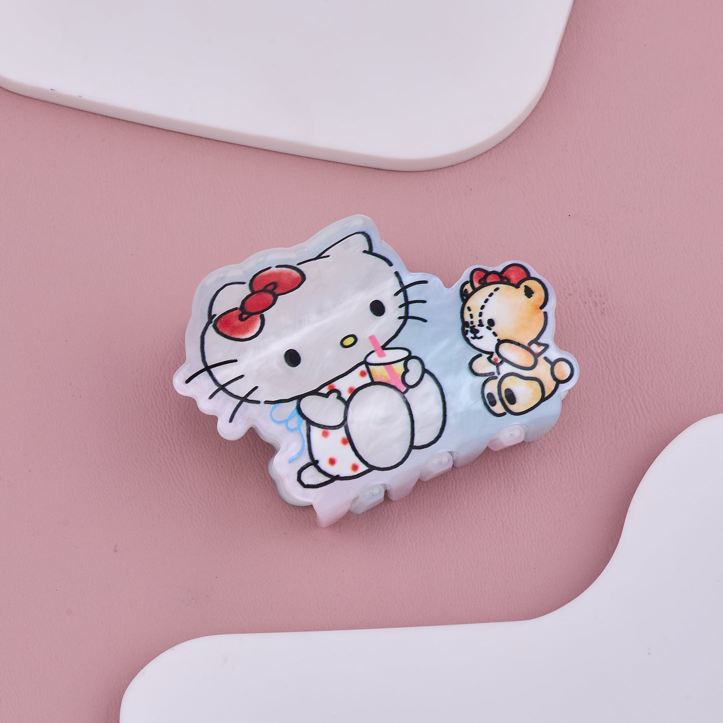 Hello Kitty Hair Claw Clip with Teddy Design