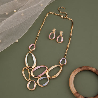 Intricate Copper Necklace & Earrings Set
