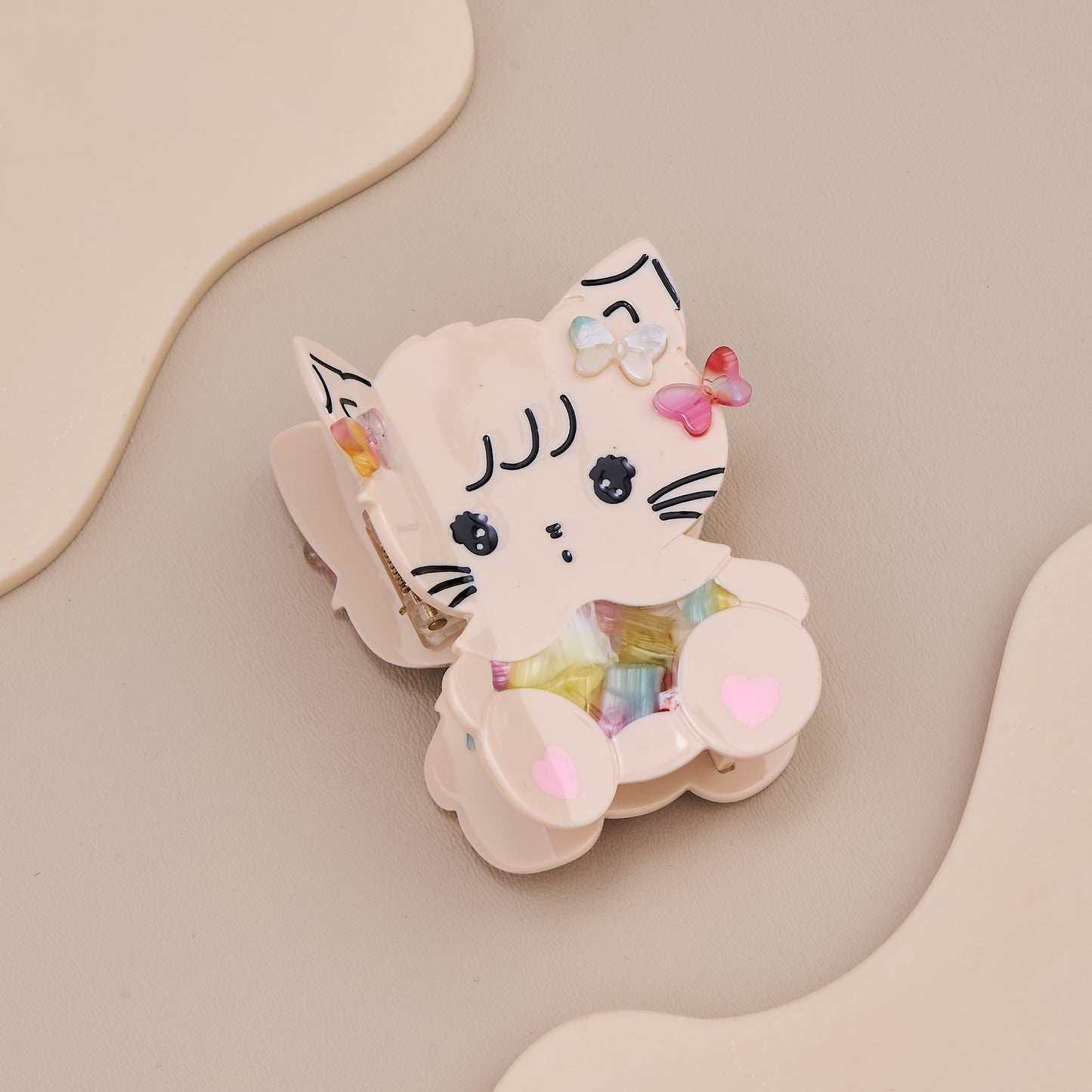Floral Hello Kitty Hair Claw Clip