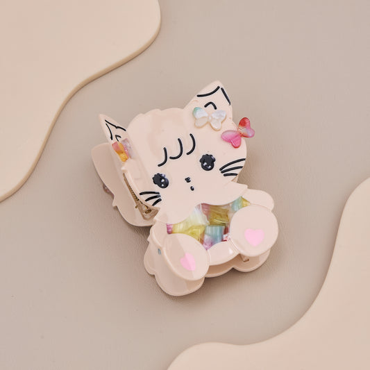 Floral Hello Kitty Hair Claw Clip
