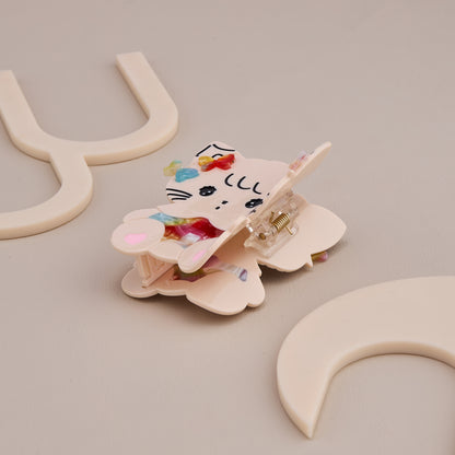 Floral Hello Kitty Hair Claw Clip