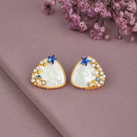 Floral Gemstone Earrings Elegant & Stylish Accessories