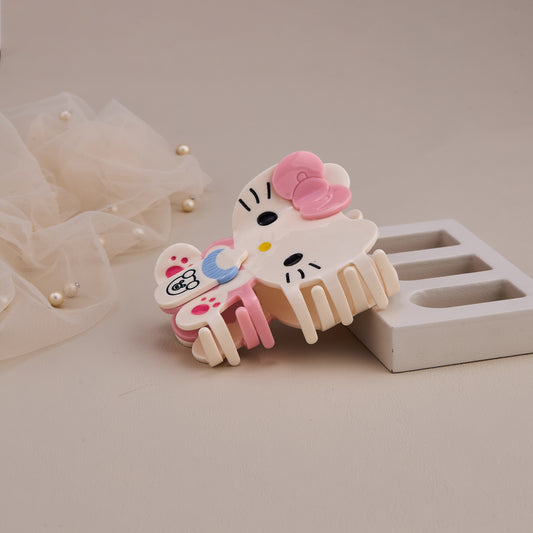 Pink Bow Hello Kitty Hair Claw Clip