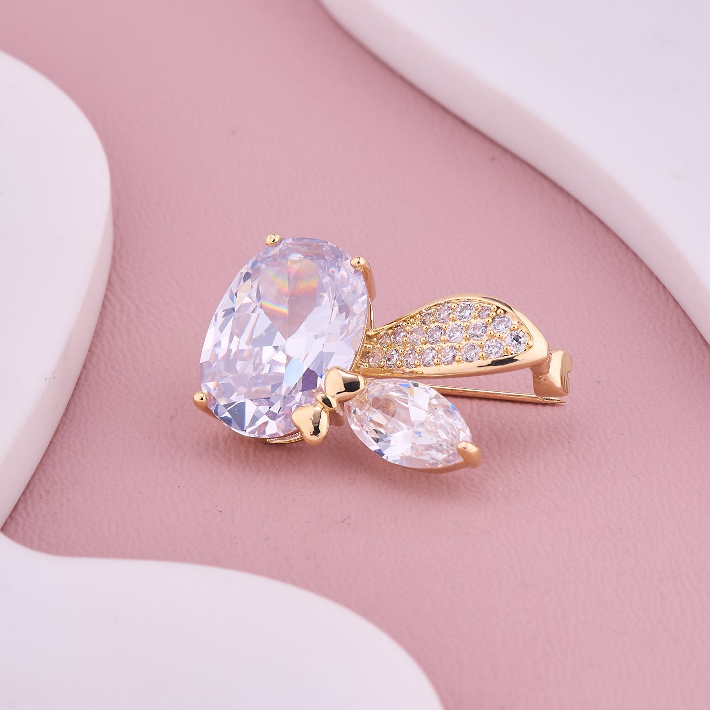 Crystal Bunny Brooch