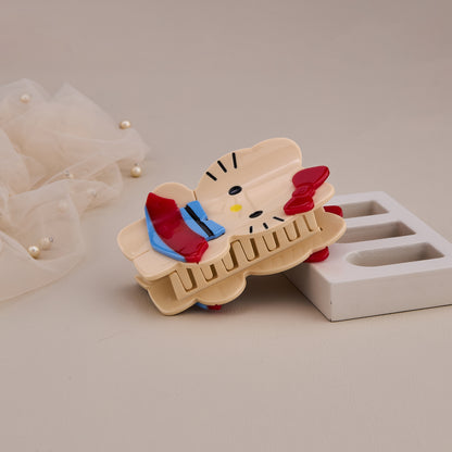Red Bow Hello Kitty Hair Claw Clip