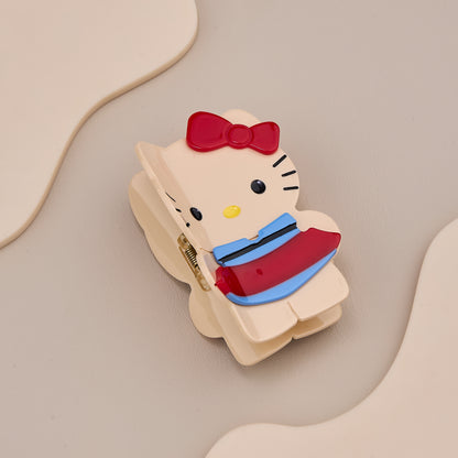 Red Bow Hello Kitty Hair Claw Clip