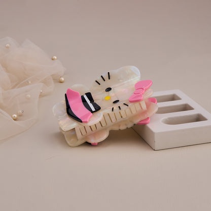 Pink Dress Hello Kitty Hair Claw Clip