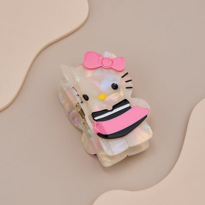 Pink Dress Hello Kitty Hair Claw Clip