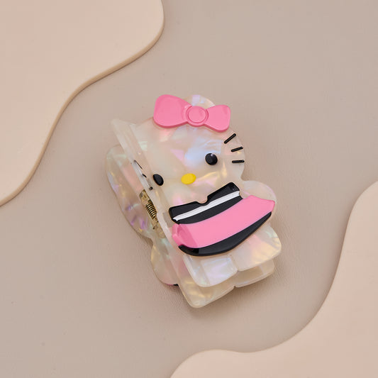 Pink Dress Hello Kitty Hair Claw Clip