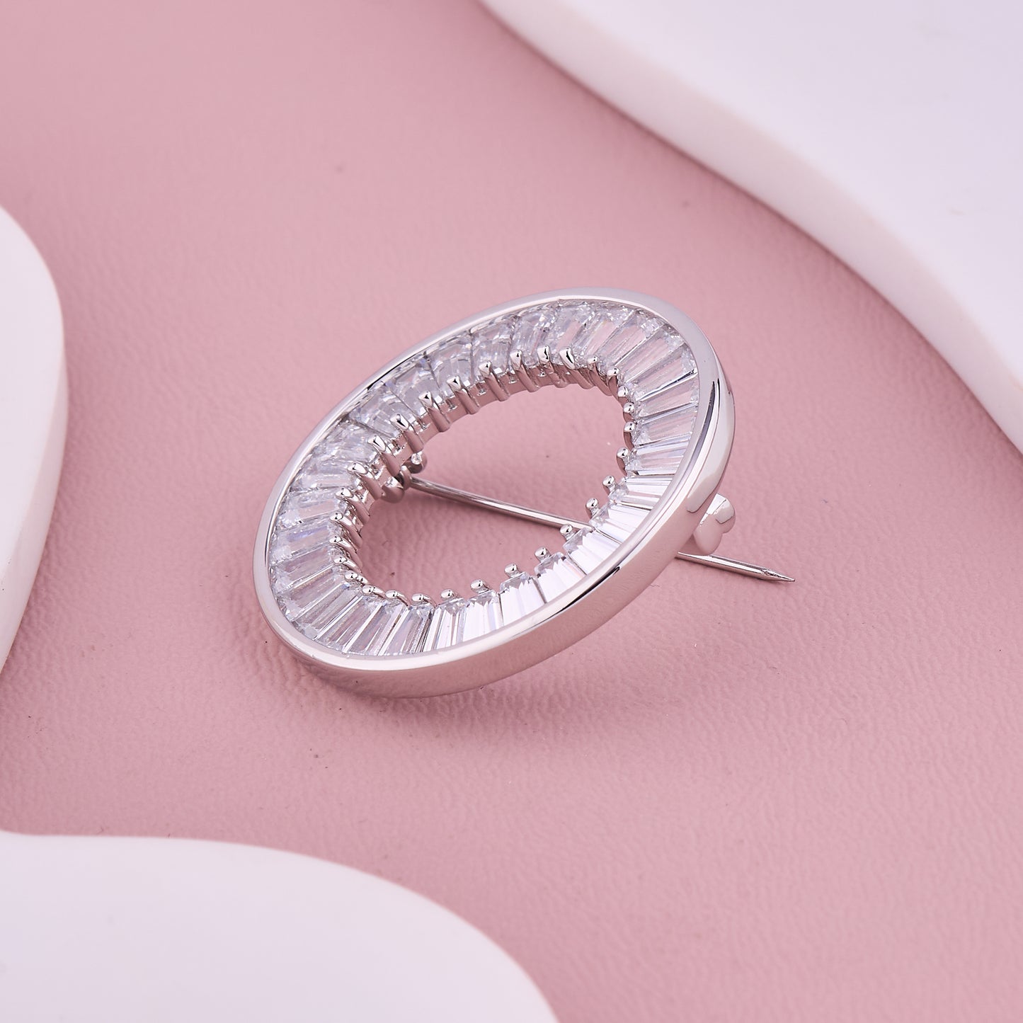 Silver Halo Brooch