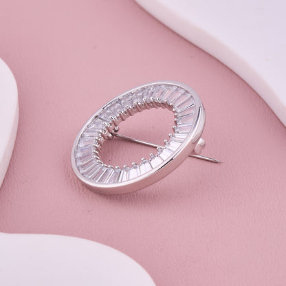 Silver Halo Brooch