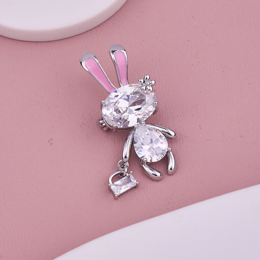 Glam Bunny Sparkle Brooch