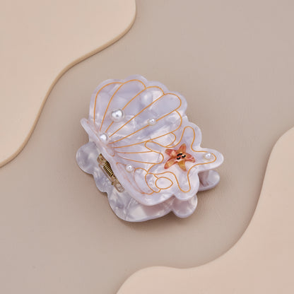 Pearl Seashell Hair Claw Clip