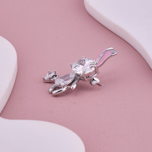 Glam Bunny Sparkle Brooch