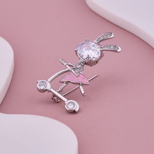Scooter Bunny Brooch