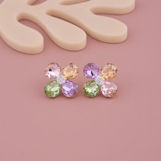 Pastel Blossom Stud Earrings