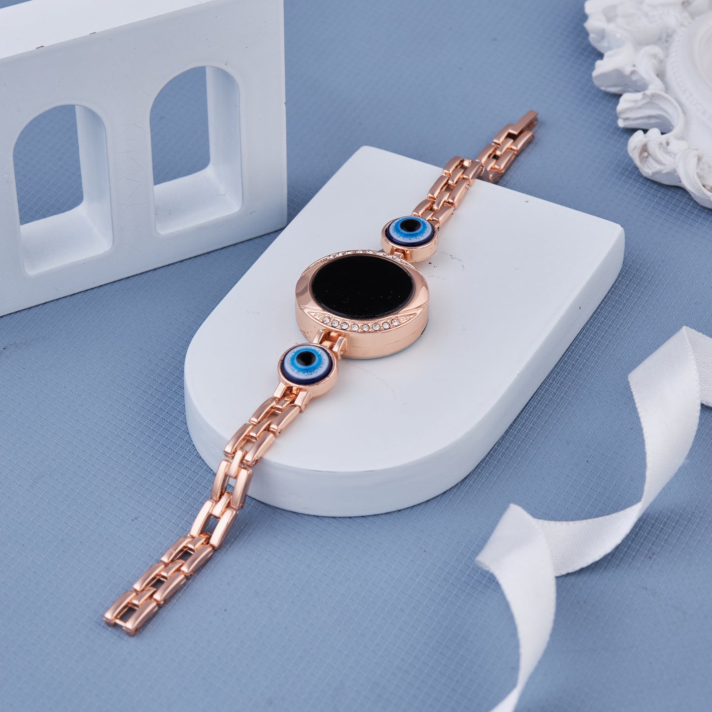 Evil Eye Rose Gold Elegant Rose Gold Digital Watch