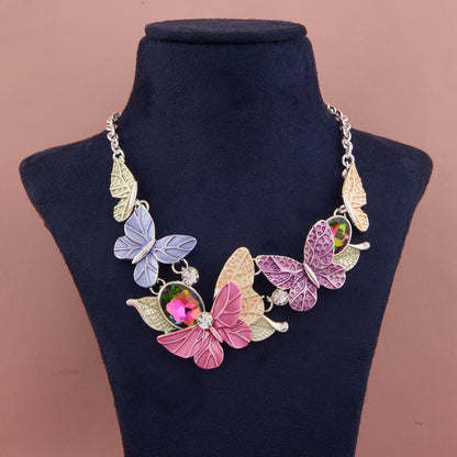 Necklace with Delicate Butterfly Designs