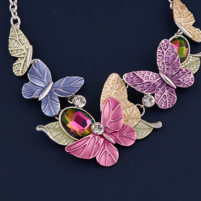 Necklace with Delicate Butterfly Designs