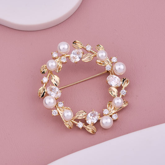 Pearl Wreath Brooch