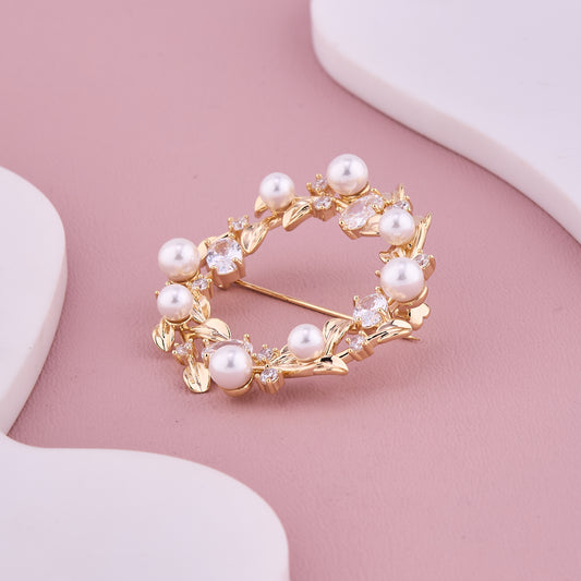 Pearl Wreath Brooch