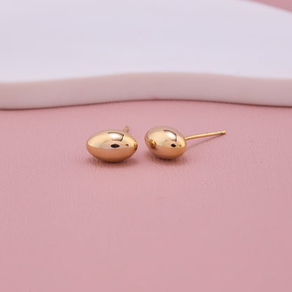 Golden Dome Stud Earrings