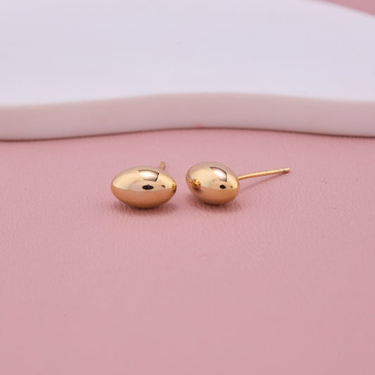 Golden Dome Stud Earrings