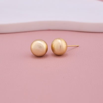 Matte Gold Stud Earrings