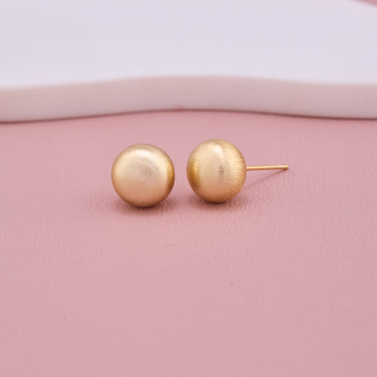Matte Gold Stud Earrings