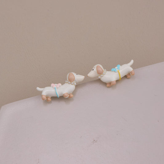 Dachshund Dog Stud Earrings