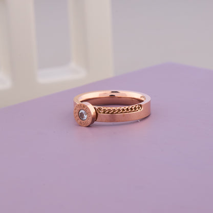 Rose Gold Chain Band Ring