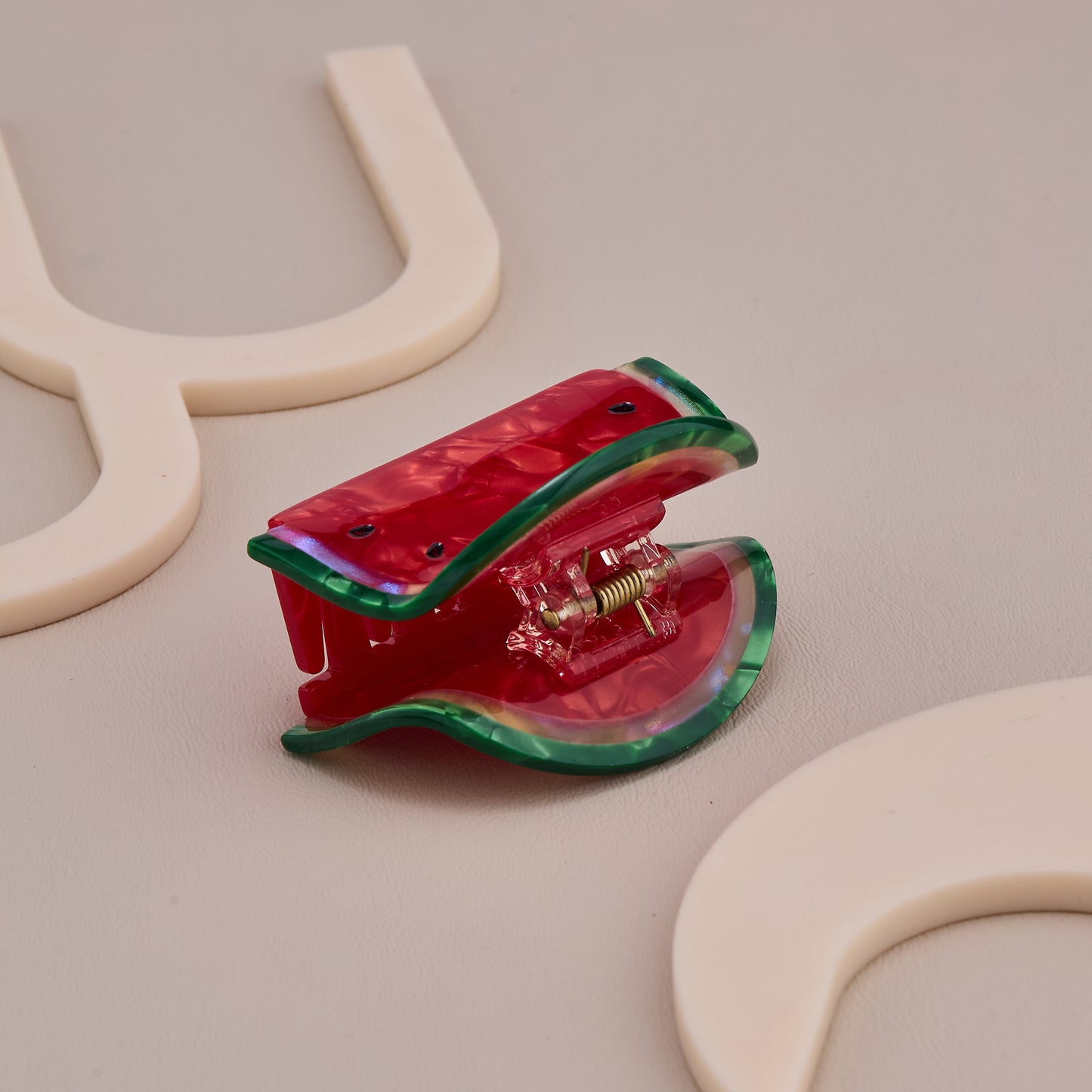 Watermelon Slice Hair Claw Clip