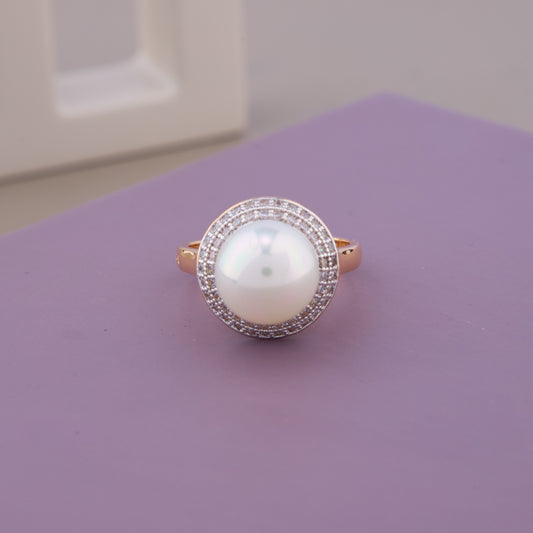 Rose Gold Chain Accent Ring