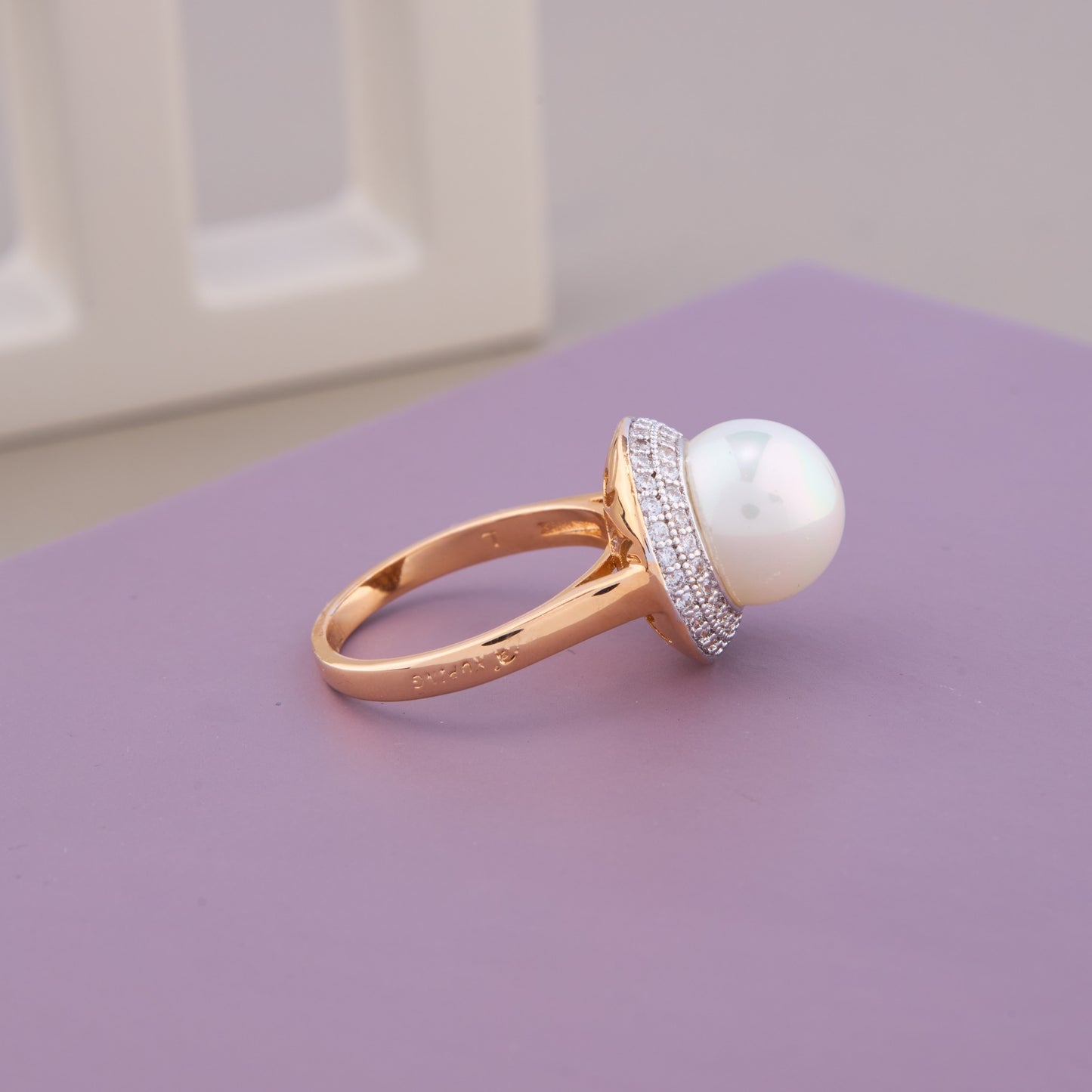 Rose Gold Chain Accent Ring