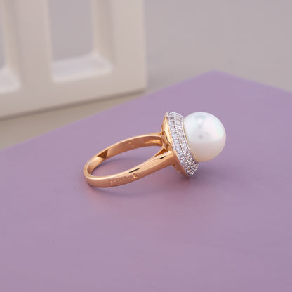 Rose Gold Chain Accent Ring