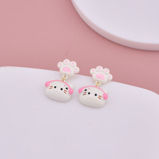 Cute Cat Paw Stud Earrings