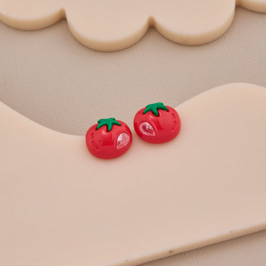 Tomato Stud Earrings