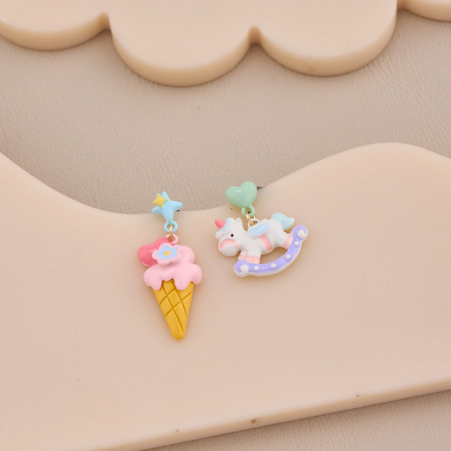 Ice Cream & Unicorn Mismatch Earrings